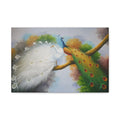Peacock Pair Matte Canvas Wall Art — Stretched 1.25" Decorative Painting