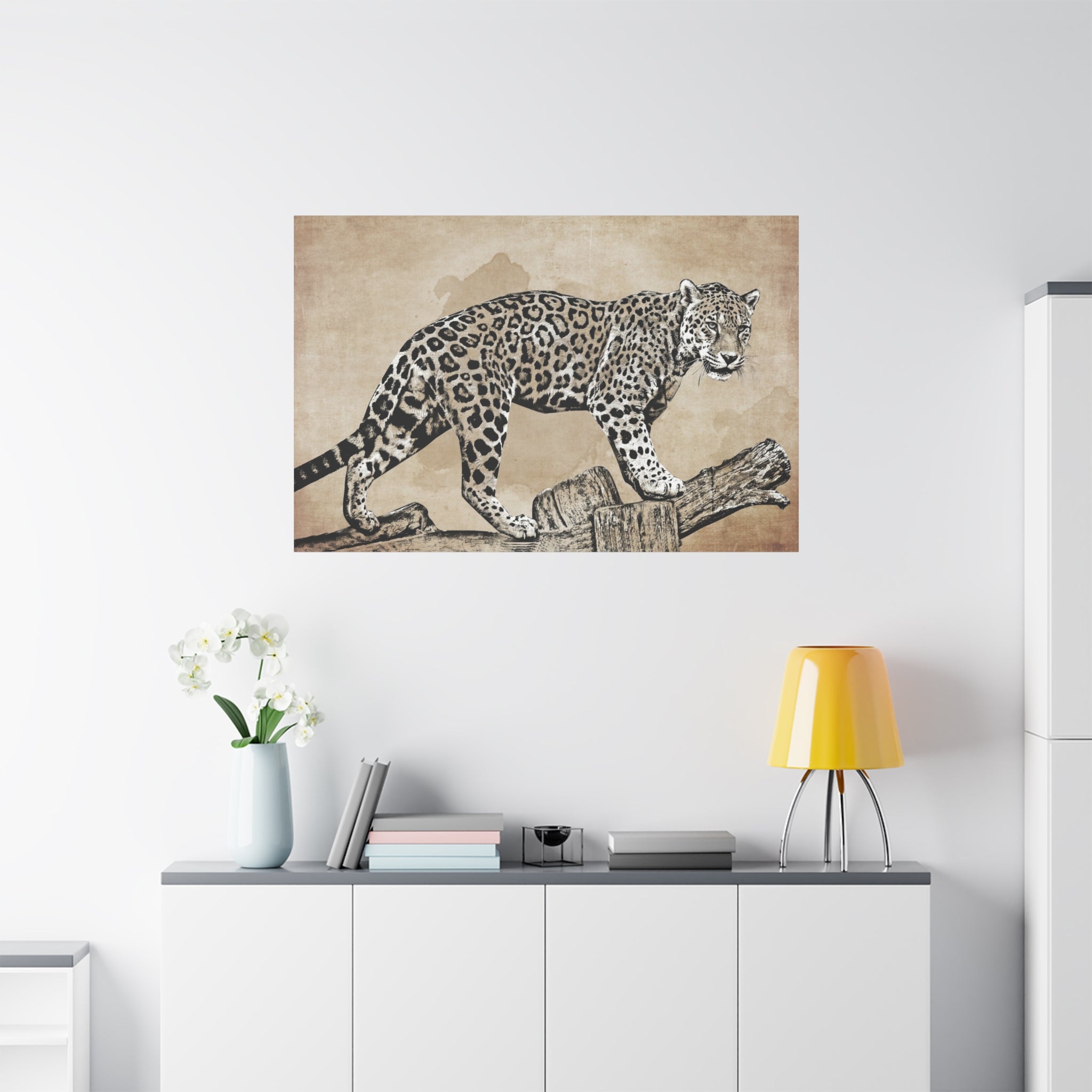 Leopard Canvas Wall Art – Safari Wildlife Animal Wall Decor - TheKaraHan