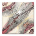 Abstract Pink & Gray Fluid Art Canvas - Stretched Matte Wall Art