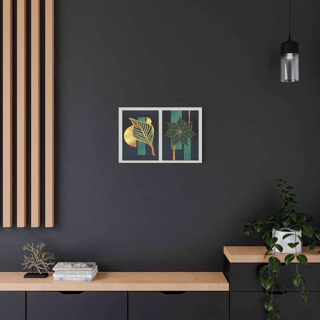 Gold Leaf Wall Art - Botanical Abstract Prints