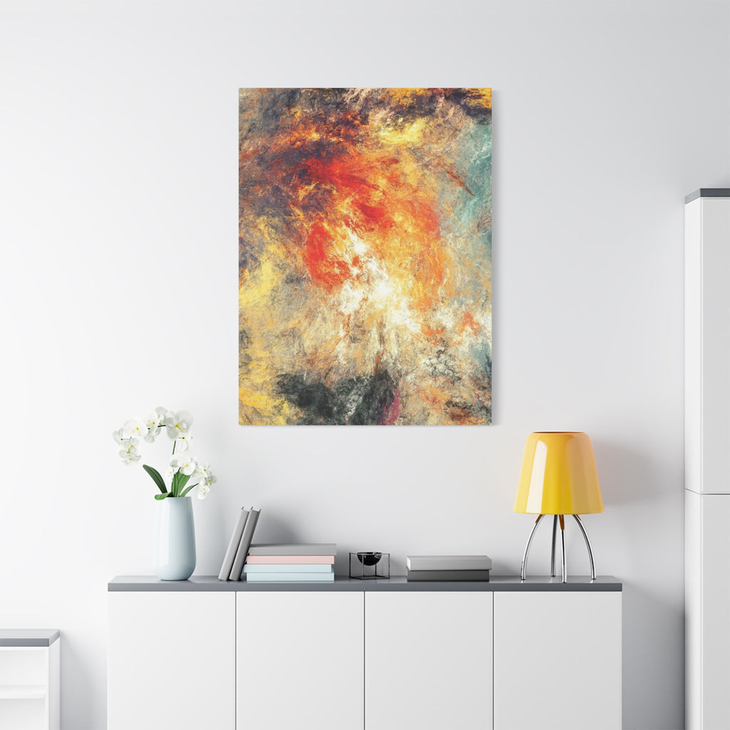 Abstract Firestorm Matte Canvas Print — Stretched 1.25" Wall Art