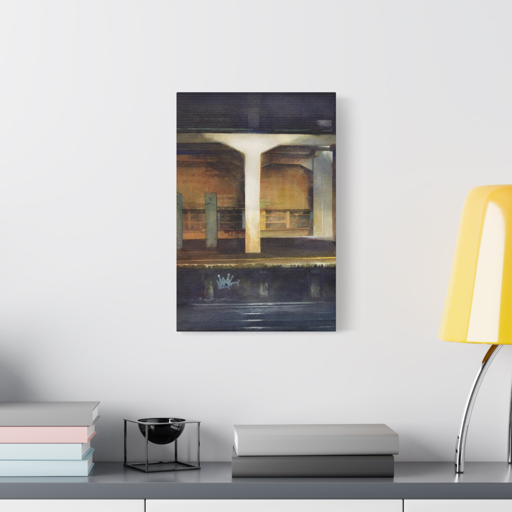Urban Subway Platform Matte Canvas Art - Stretched 1.25" 