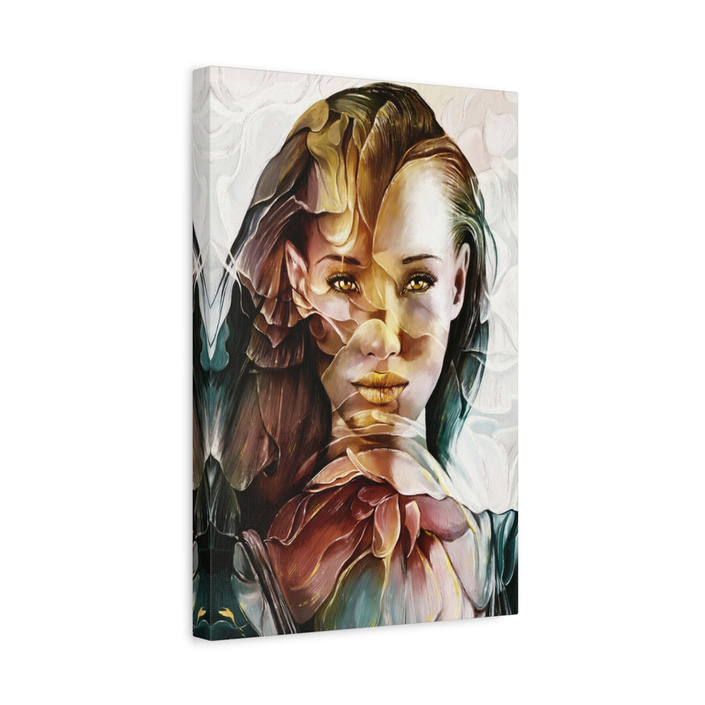 Surreal Floral Portrait Canvas