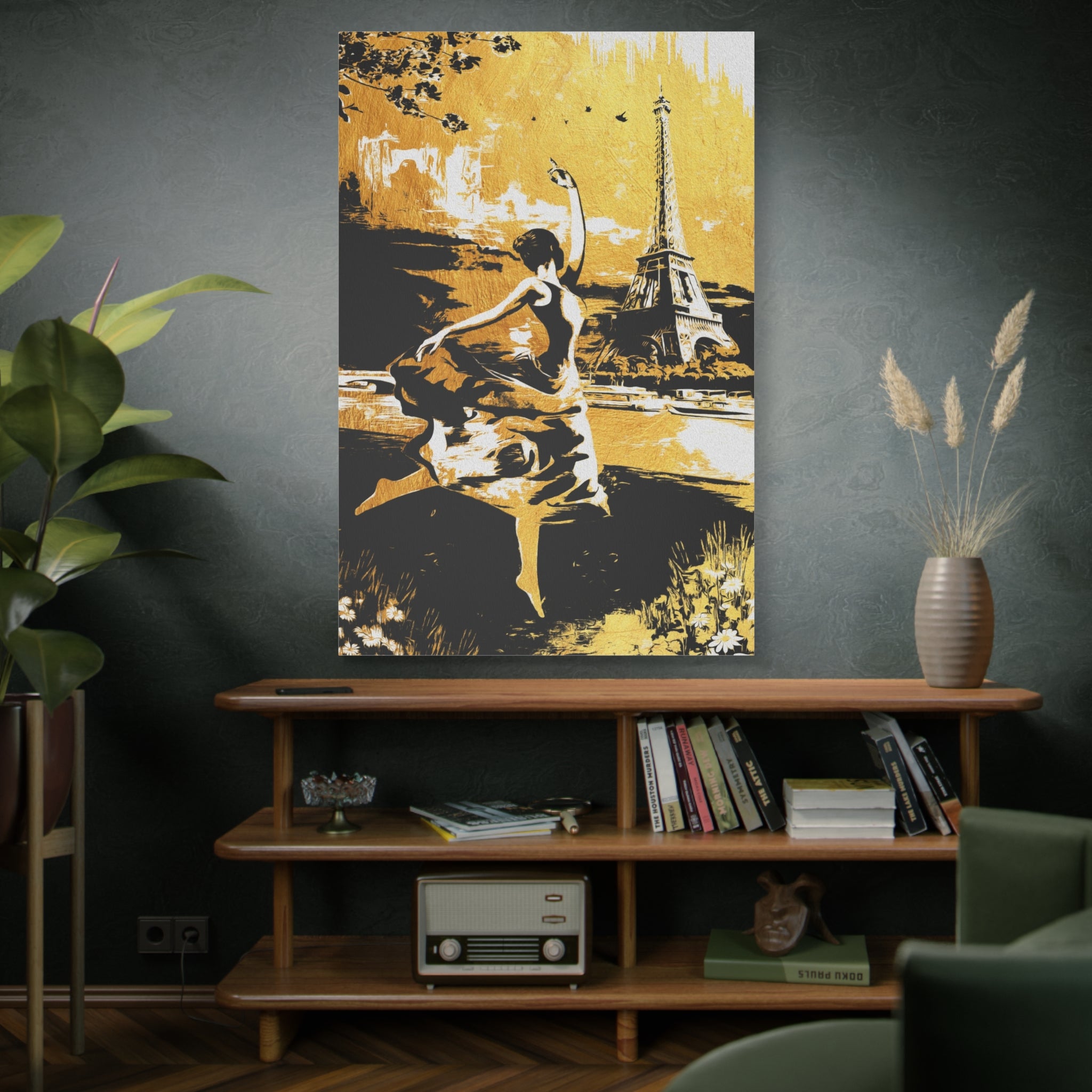 Ballet in Paris Canvas Print — Eiffel Tower Dancer Wall Art
