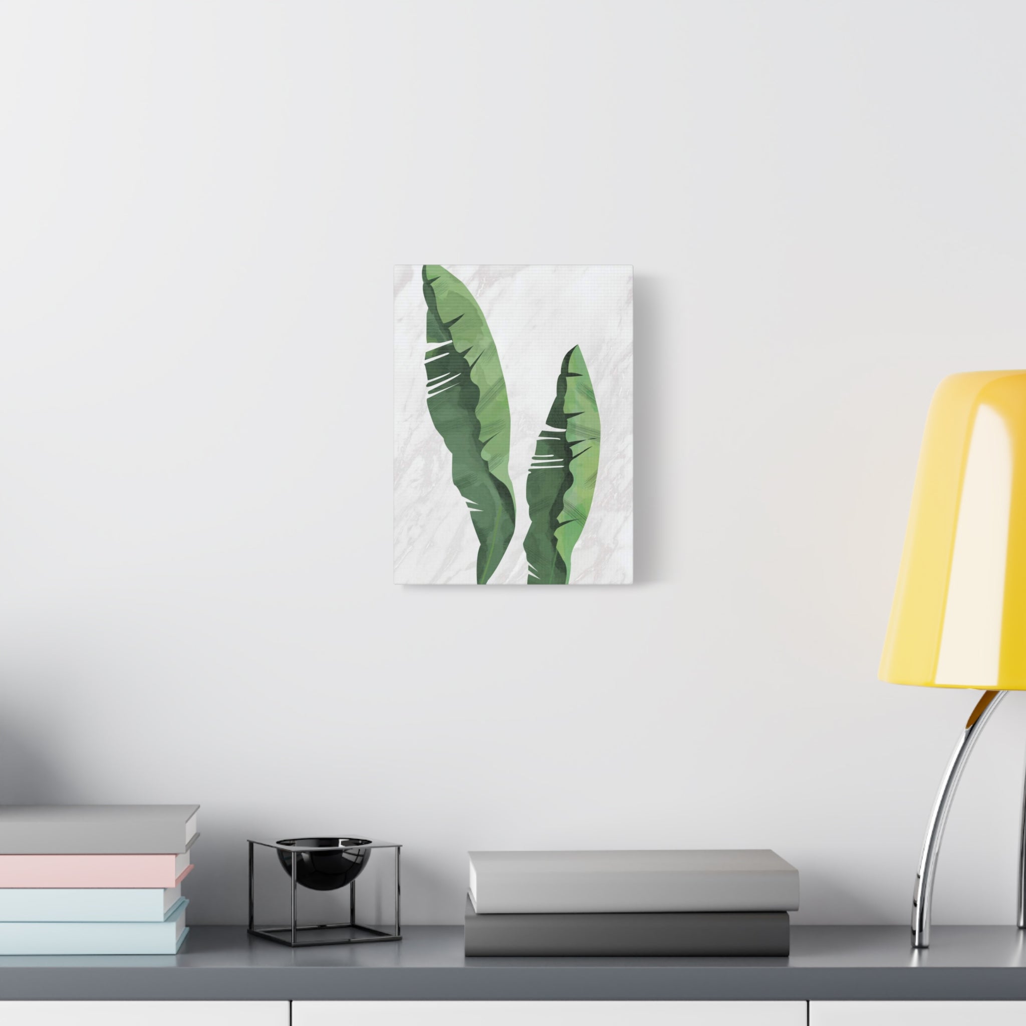 Banana Leaf Botanical Canvas Wall Art - Matte Stretched 1.25" 