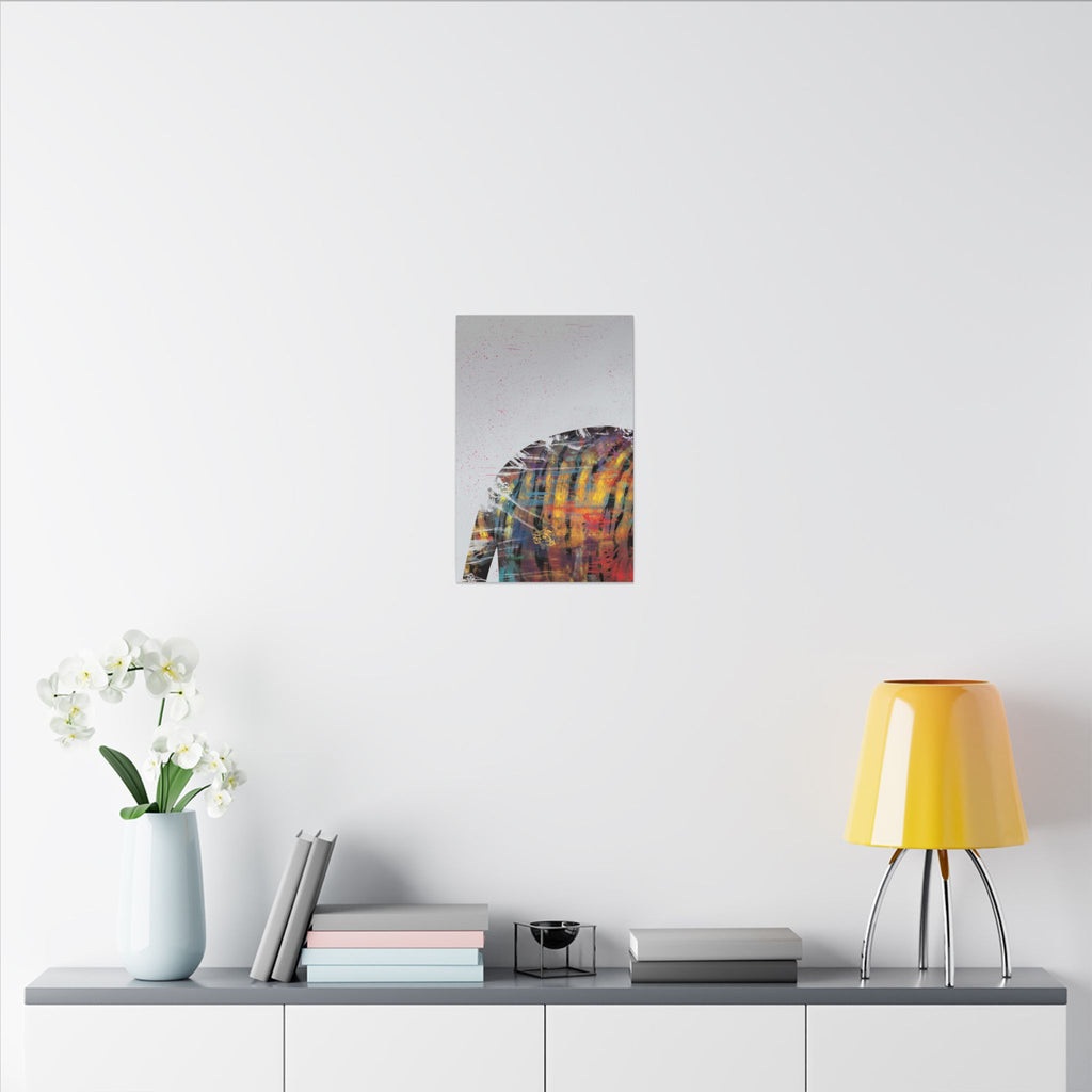 Abstract Colorful Jacket Canvas — Modern Street Art Matte Wall Art 