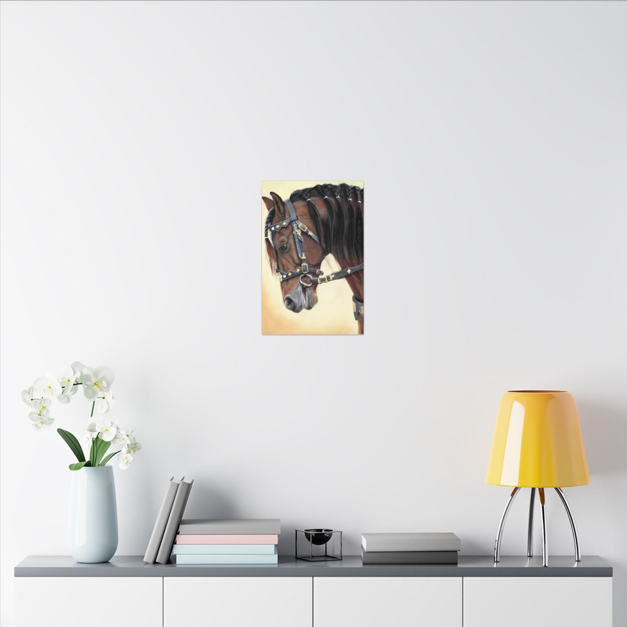 Horse Portrait Canvas Print — Elegant Bridle Art for Home & Stable Decor