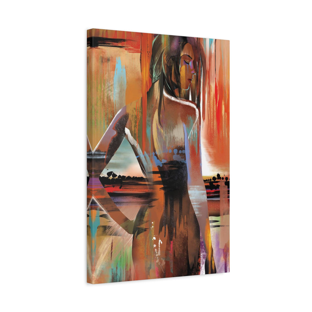 Abstract Woman Portrait Matte Canvas - Stretched 1.25" 