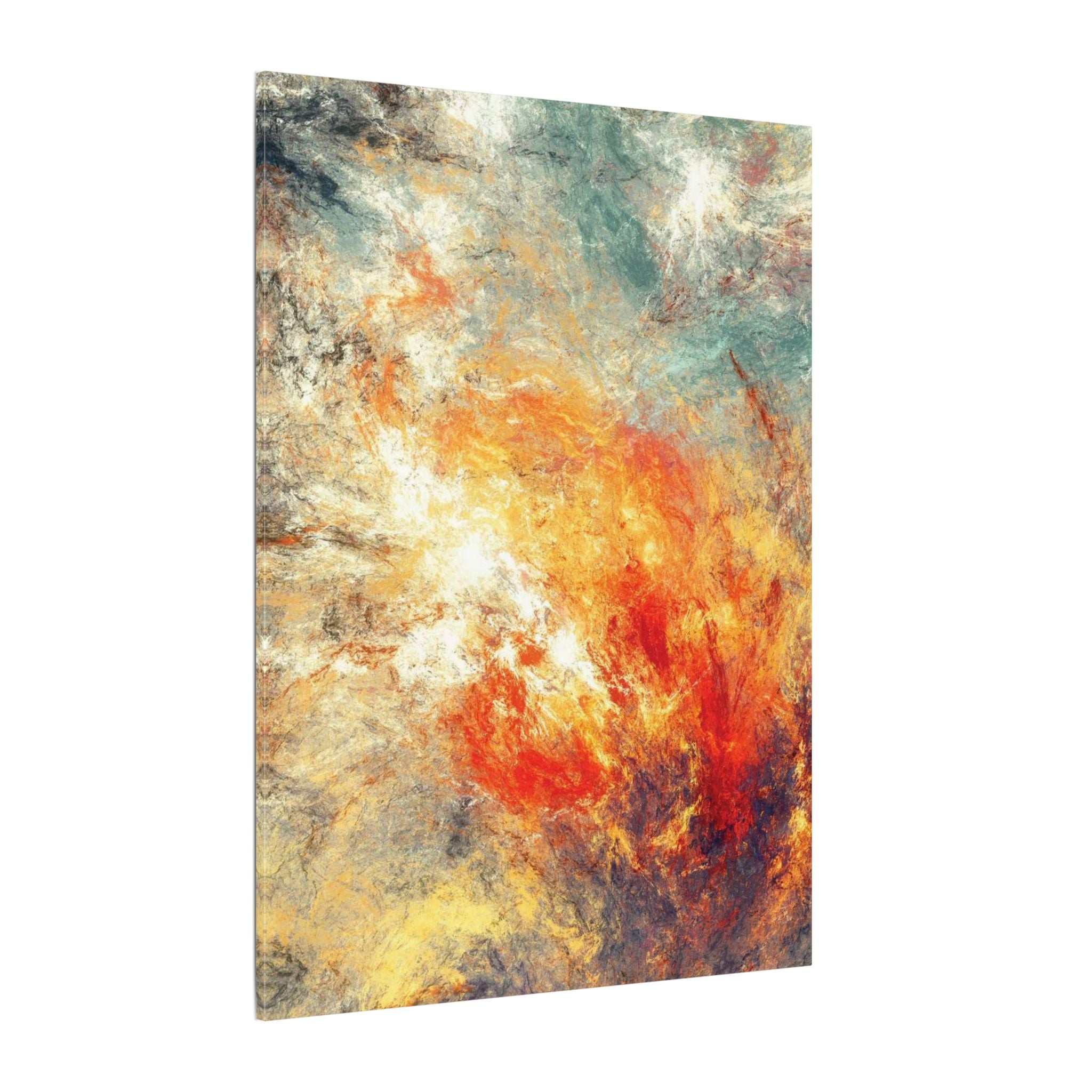 Abstract Nebula Canvas Wall Art — Colorful Modern Stretched Matte Print