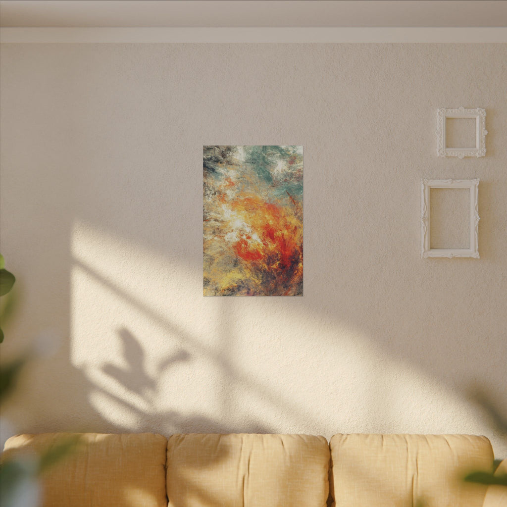 Abstract Nebula Canvas Wall Art — Colorful Modern Stretched Matte Print