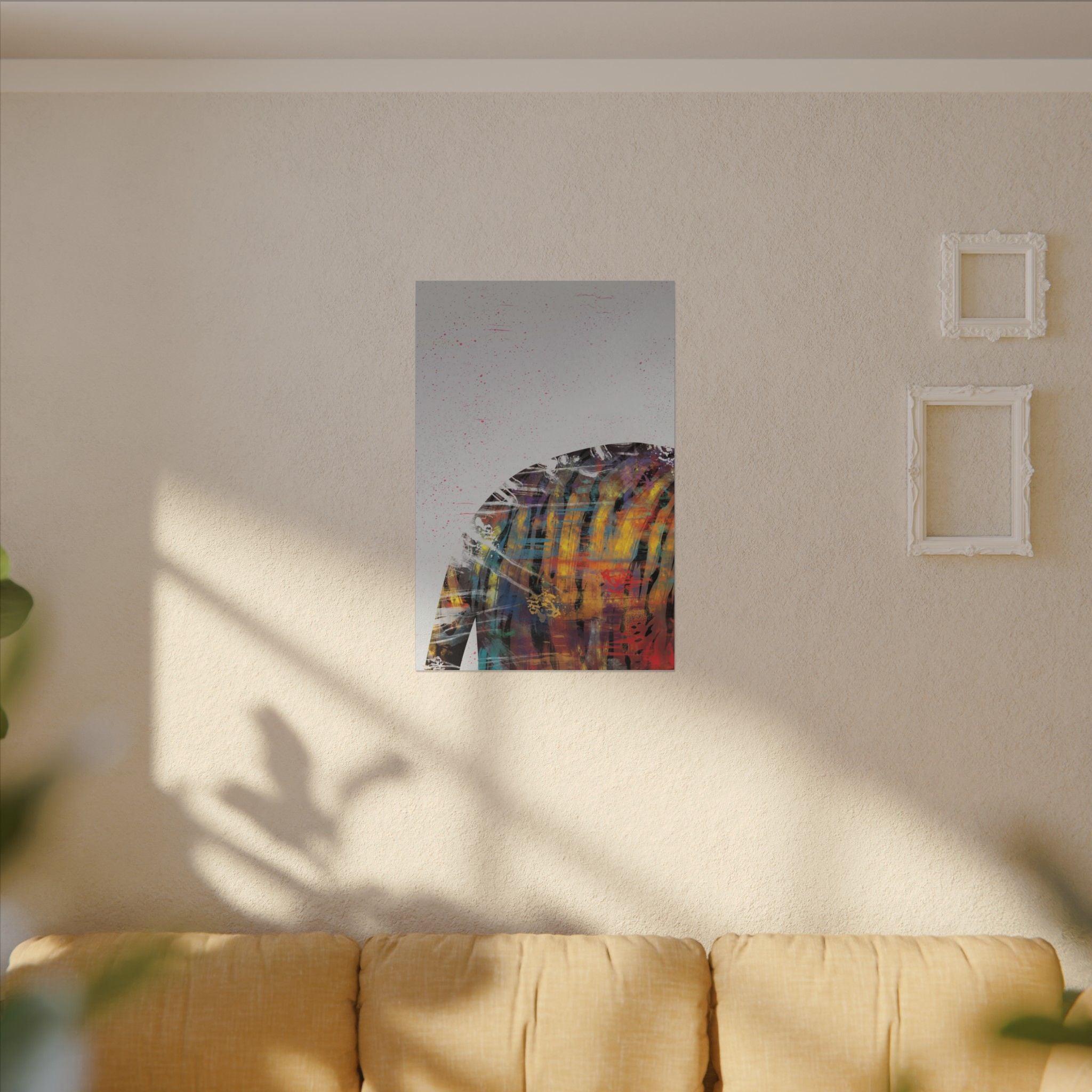 Abstract Colorful Jacket Canvas — Modern Street Art Matte Wall Art 