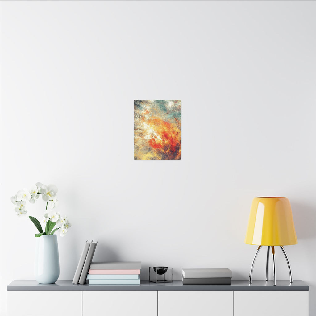 Abstract Nebula Canvas Wall Art — Colorful Modern Stretched Matte Print