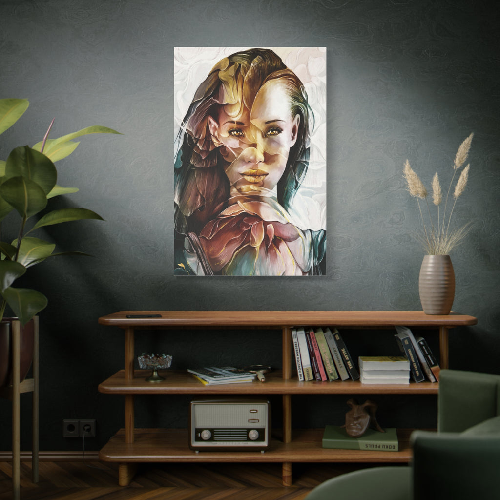 Surreal Floral Portrait Canvas