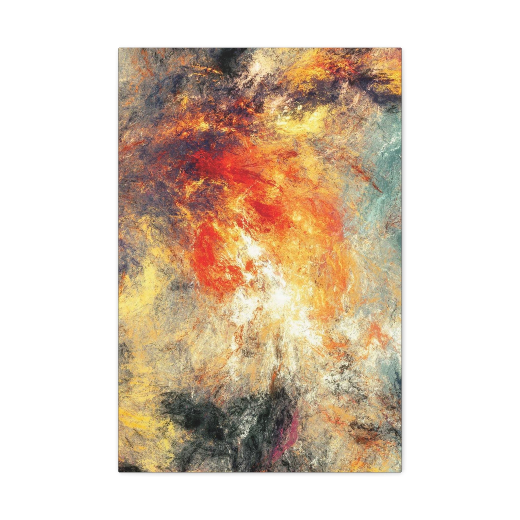 Abstract Firestorm Matte Canvas Print — Stretched 1.25" Wall Art 
