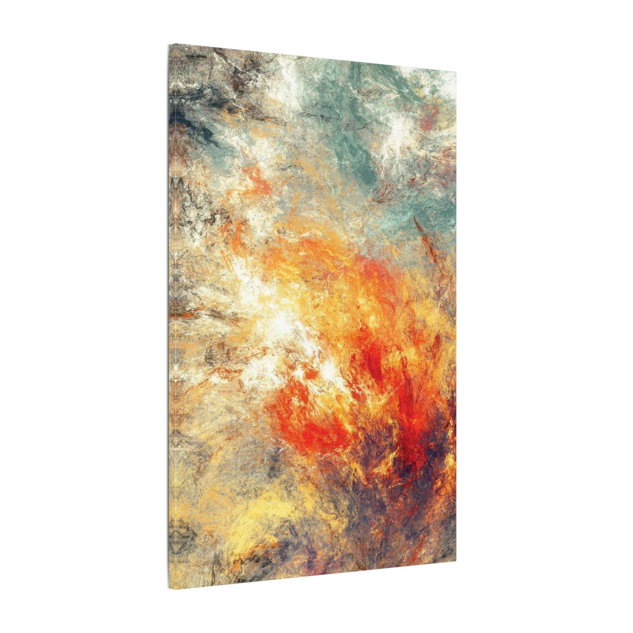 Abstract Nebula Canvas Wall Art — Colorful Modern Stretched Matte Print