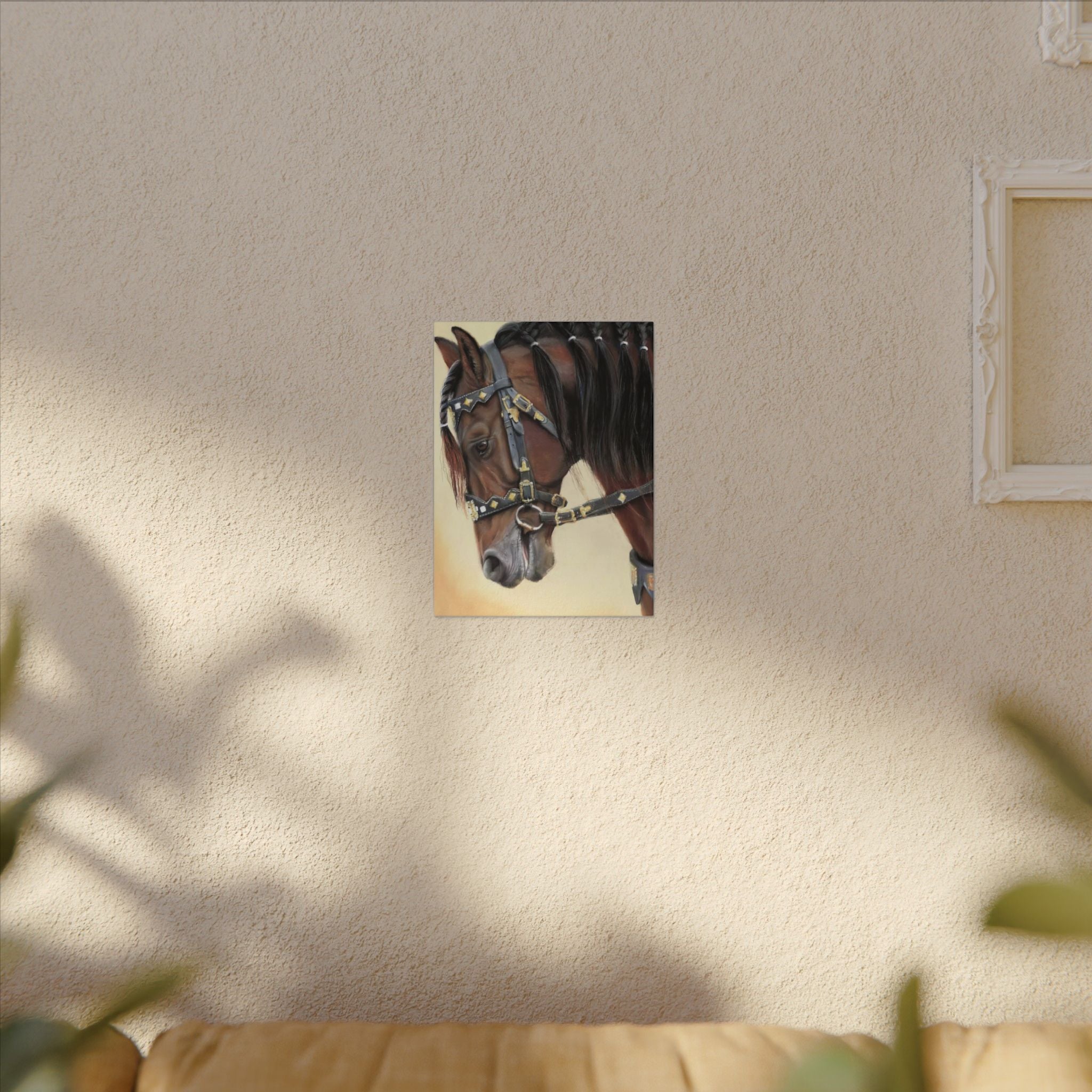 Horse Portrait Canvas Print — Elegant Bridle Art for Home & Stable Decor - TheKaraHan
