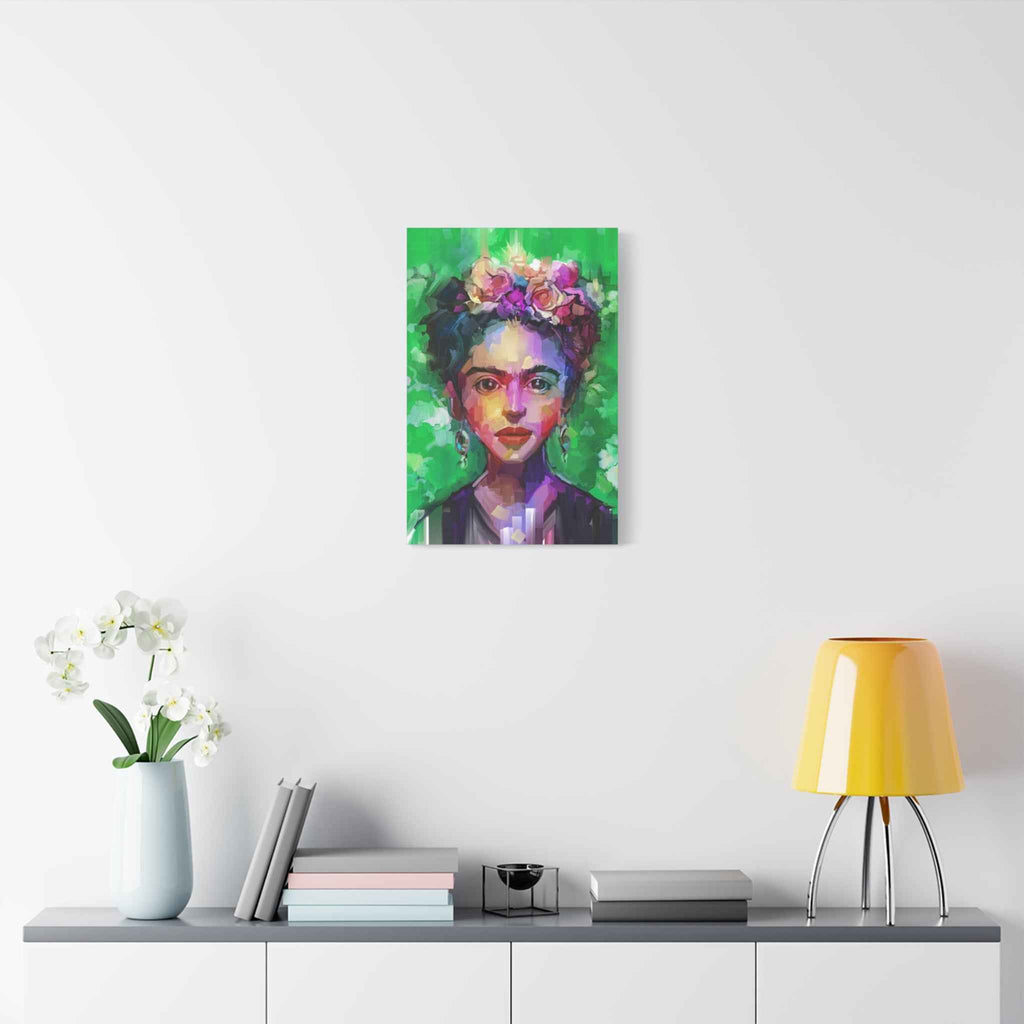 Colorful Woman Portrait Wall Art, Abstract Floral Face Painting