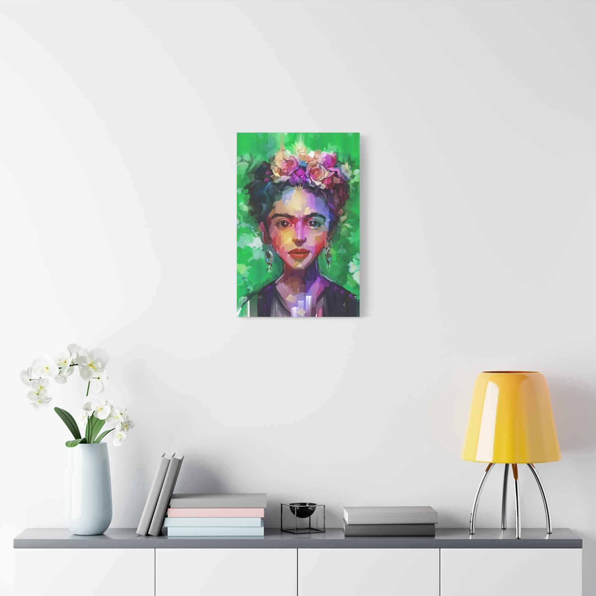 Colorful Woman Portrait Wall Art, Abstract Floral Face Painting