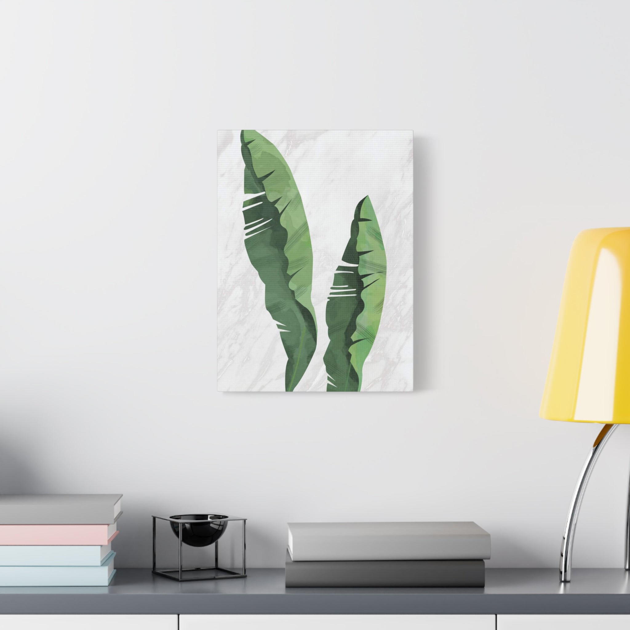 Banana Leaf Botanical Canvas Wall Art - Matte Stretched 1.25"