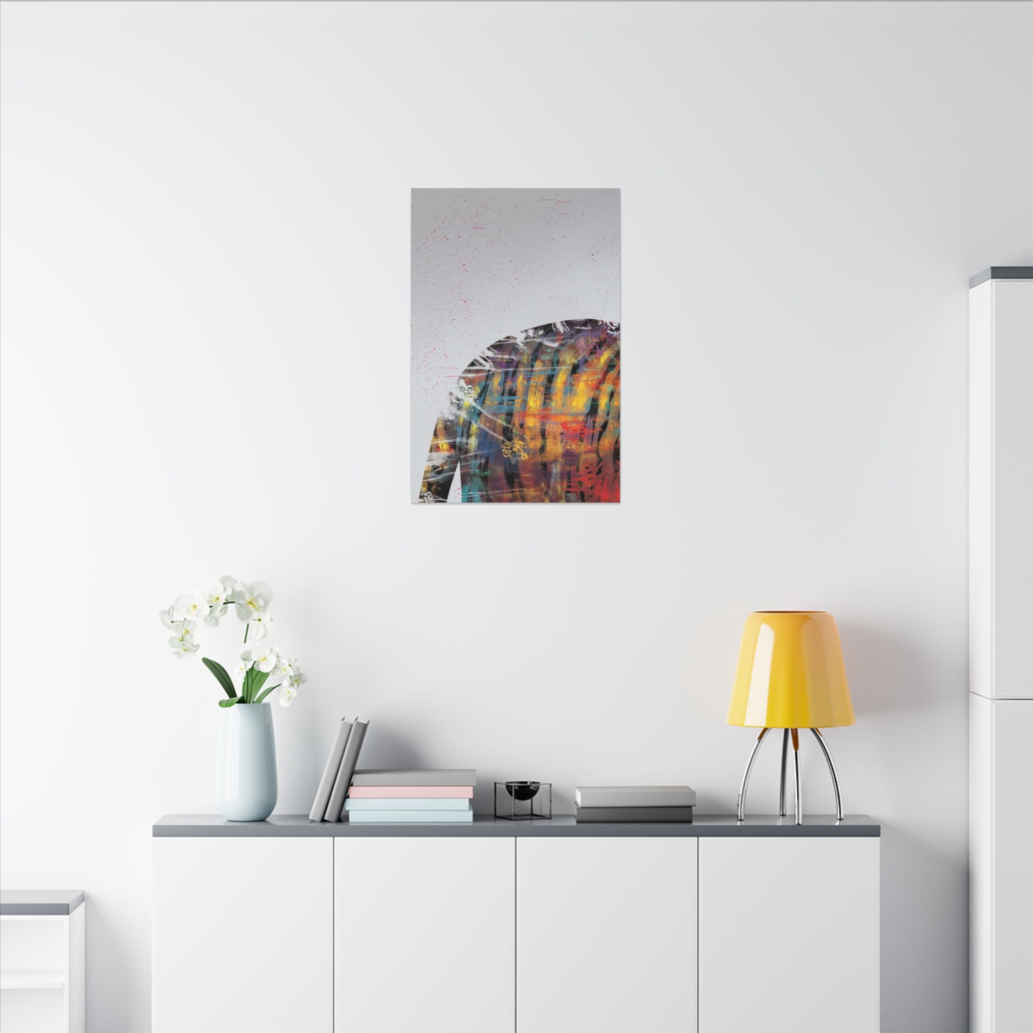 Abstract Colorful Jacket Canvas — Modern Street Art Matte Wall Art 