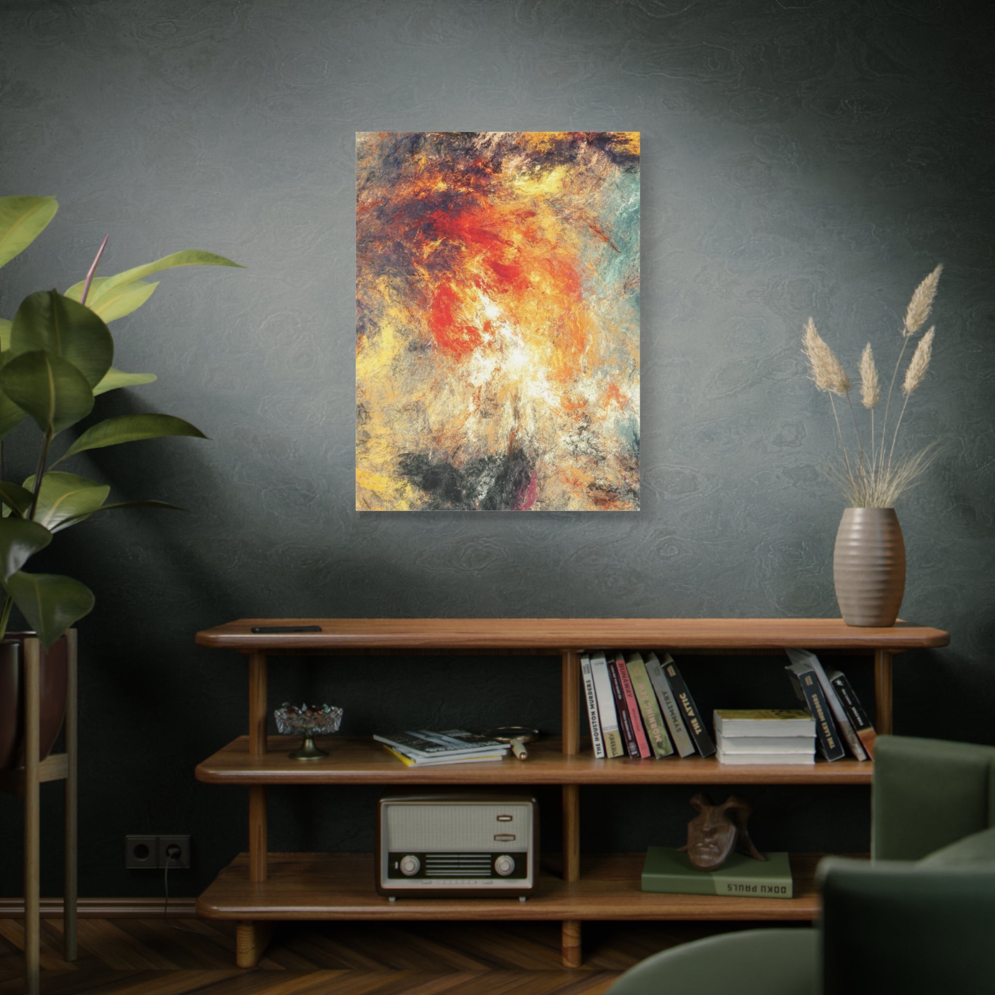 Abstract Firestorm Matte Canvas Print — Stretched 1.25" Wall Art