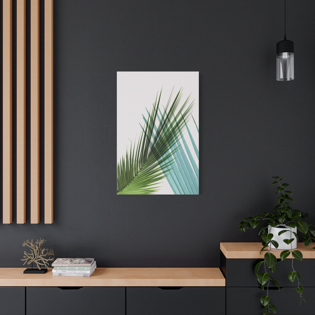 Tropical Palm Leaf Matte Canvas Wall Art — Stretched 1.25" 