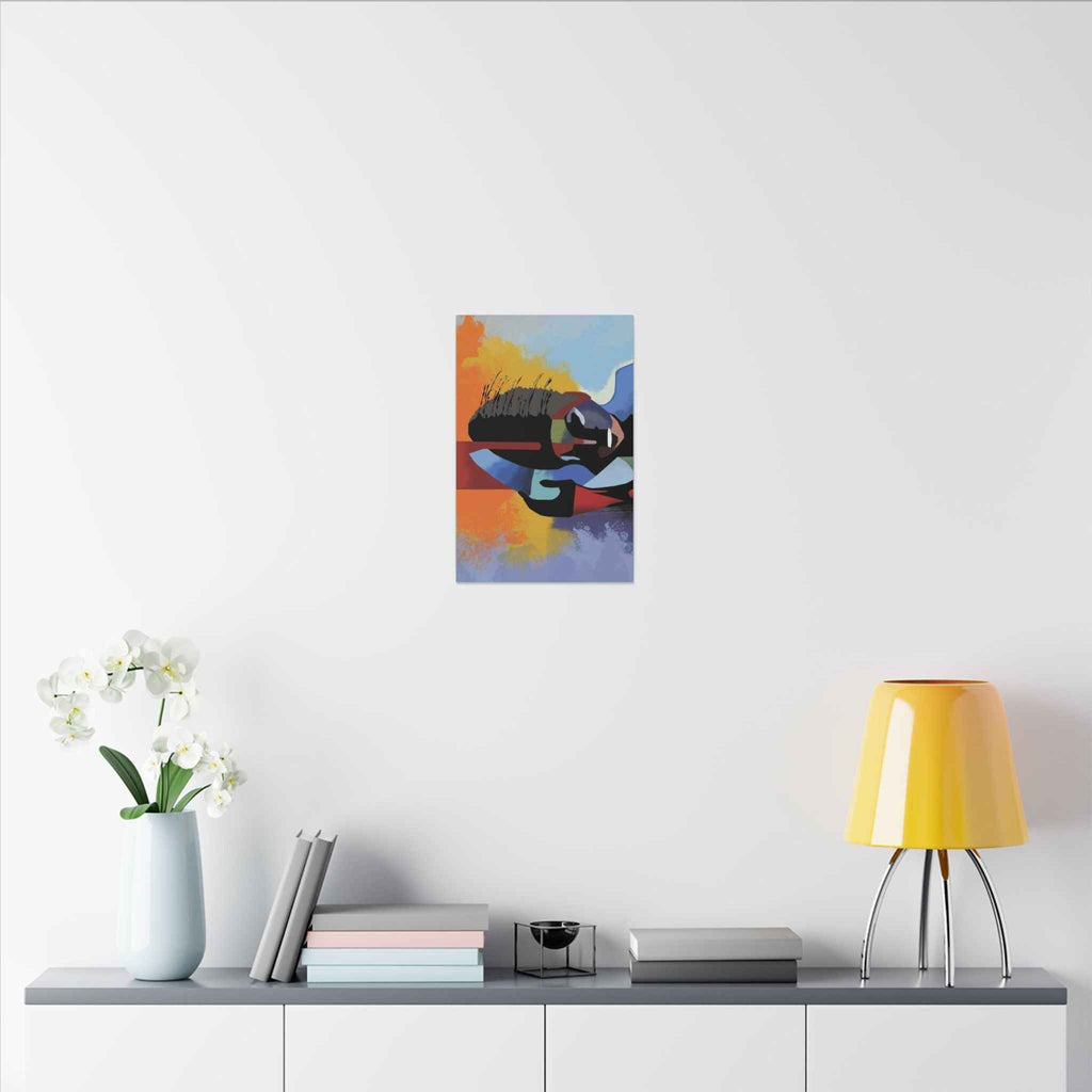 Abstract Guitar Art Canvas - Colorful Modern Music Wall Decor for Your Space - TheKaraHan