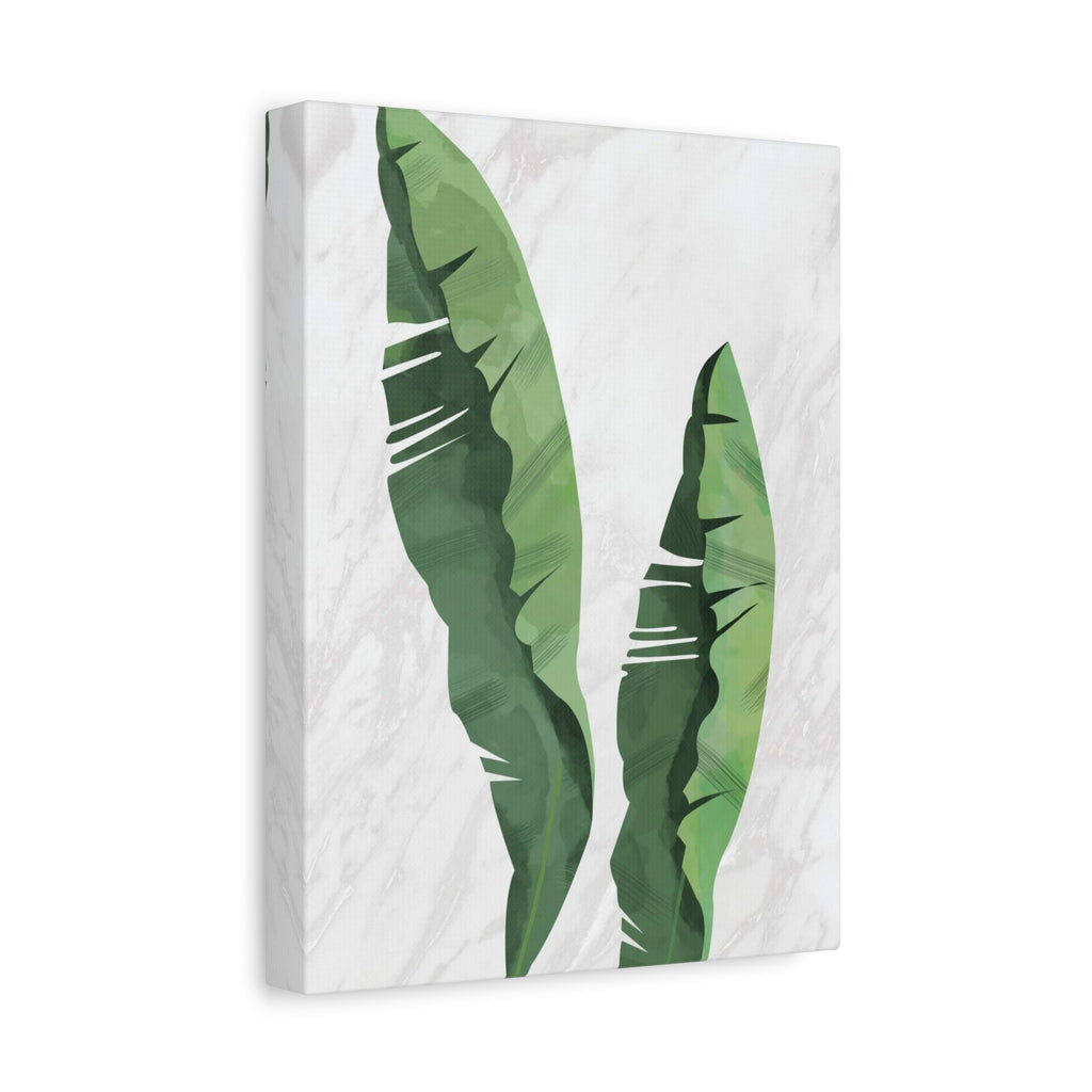 Banana Leaf Botanical Canvas Wall Art - Matte Stretched 1.25"