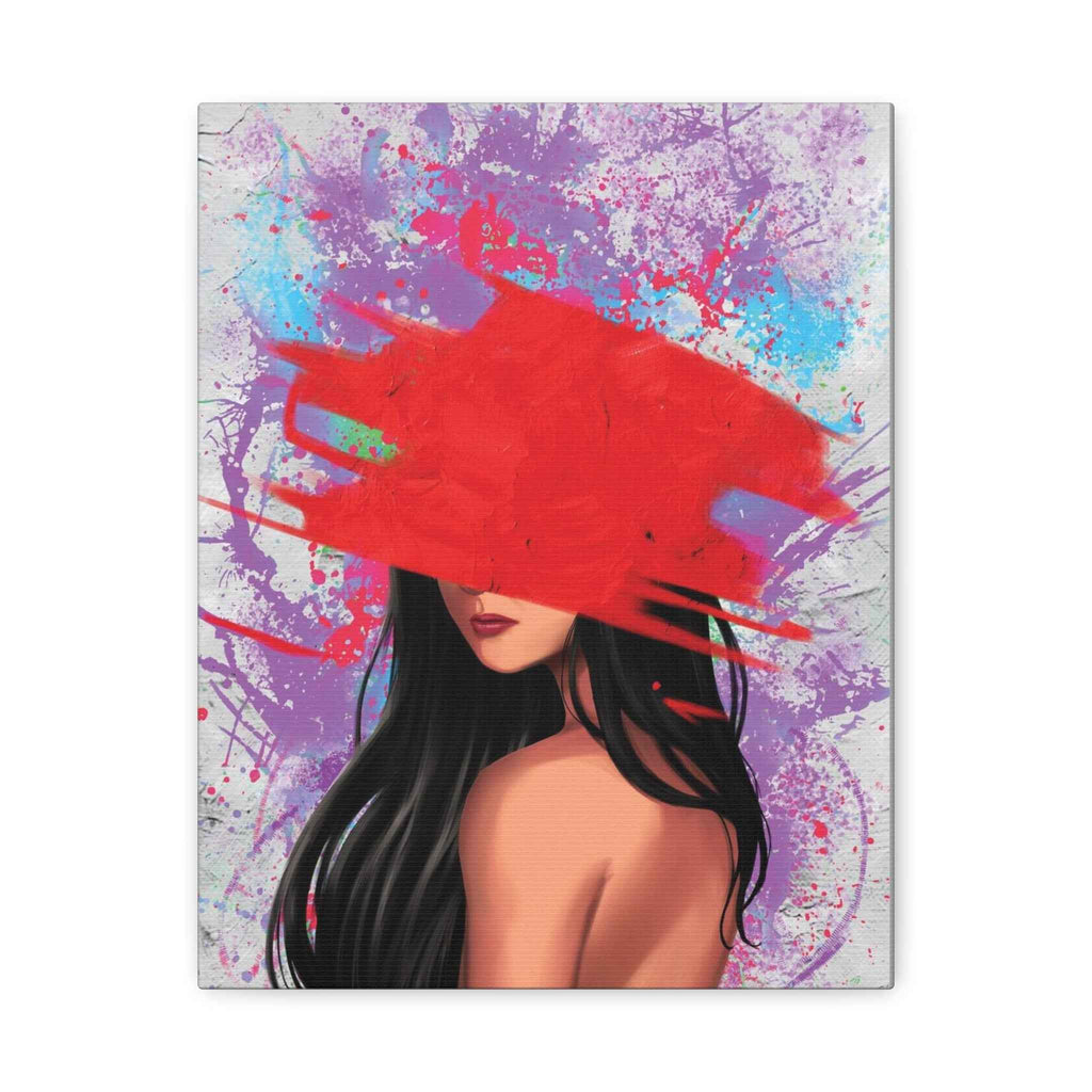 Abstract Red Brushstroke Art - Matte Stretched Canvas for Modern Home Decor - TheKaraHan