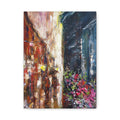 Abstract Street Floral Canvas Art – Matte Stretched Wall Painting 