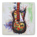 Abstract Colorful Guitar Canvas Art – Stretched Matte Wall Decor