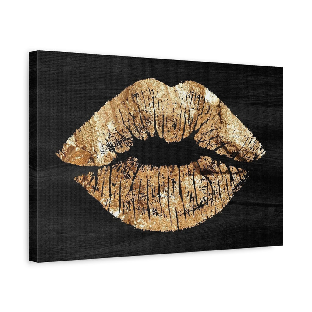 Gold Kiss Wall Art Canvas