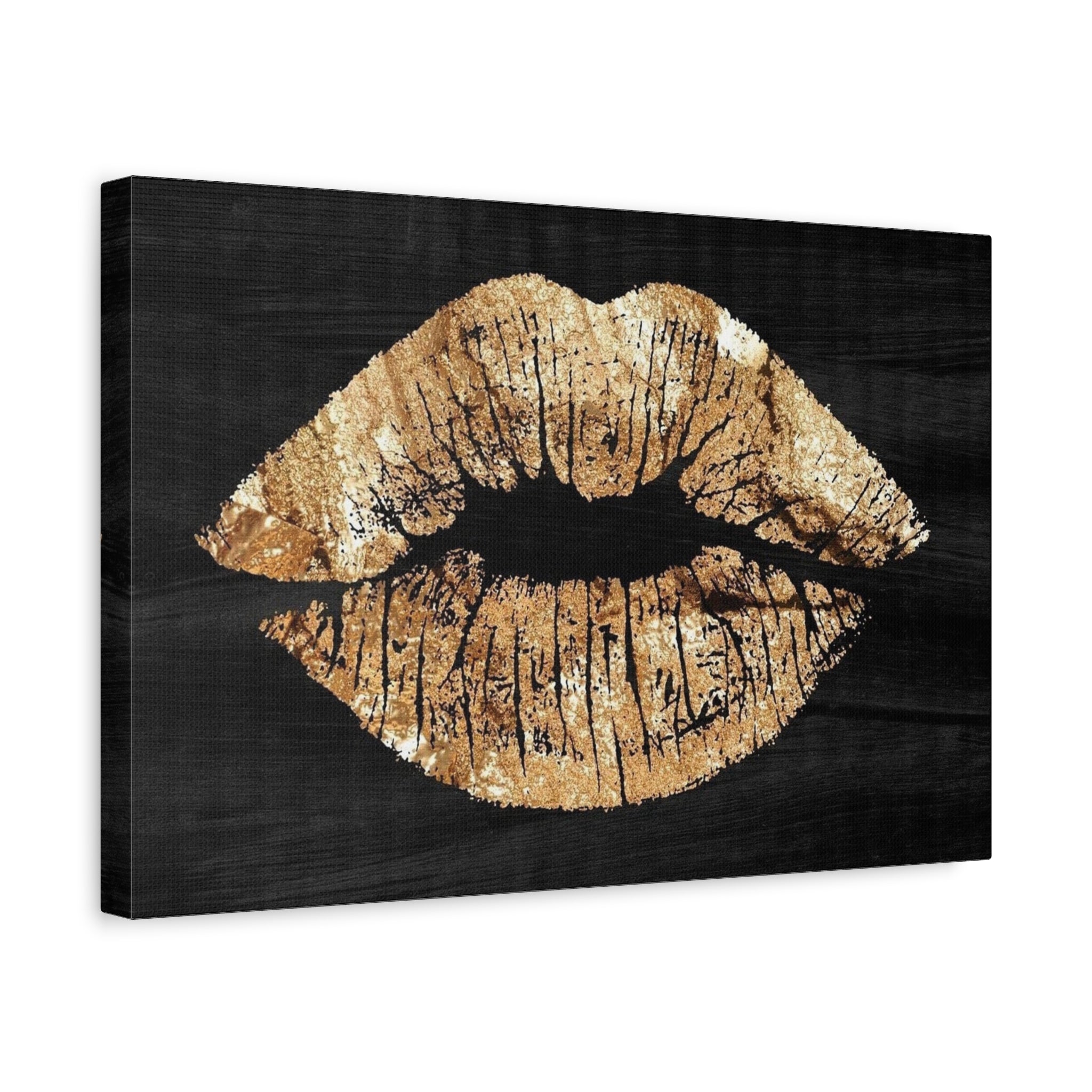 Gold Kiss Wall Art Canvas