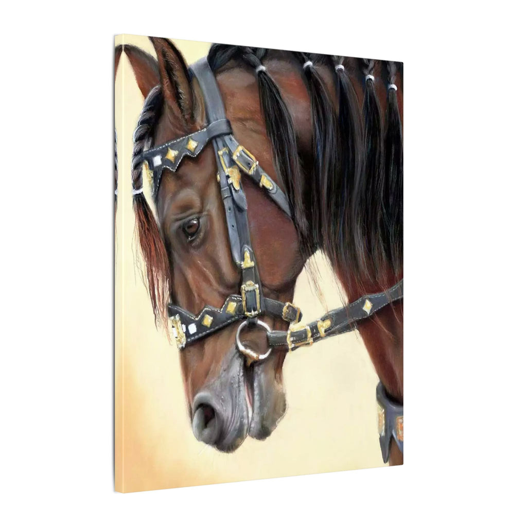 Horse Portrait Canvas Print — Elegant Bridle Art for Home & Stable Decor