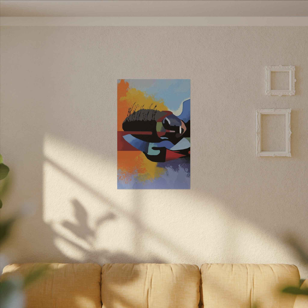 Abstract Guitar Art Canvas - Colorful Modern Music Wall Decor for Your Space - TheKaraHan