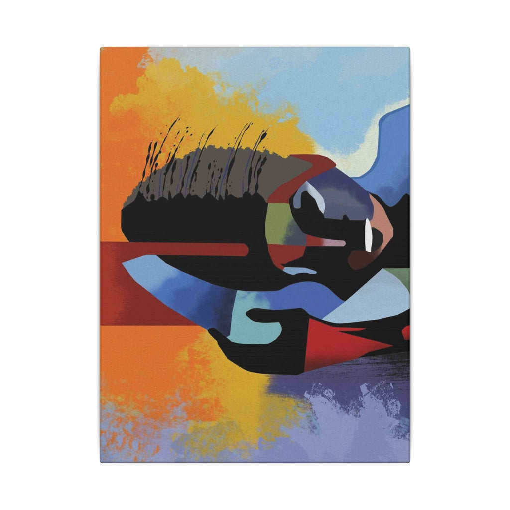 Abstract Guitar Art Canvas - Colorful Modern Music Wall Decor for Your Space - TheKaraHan