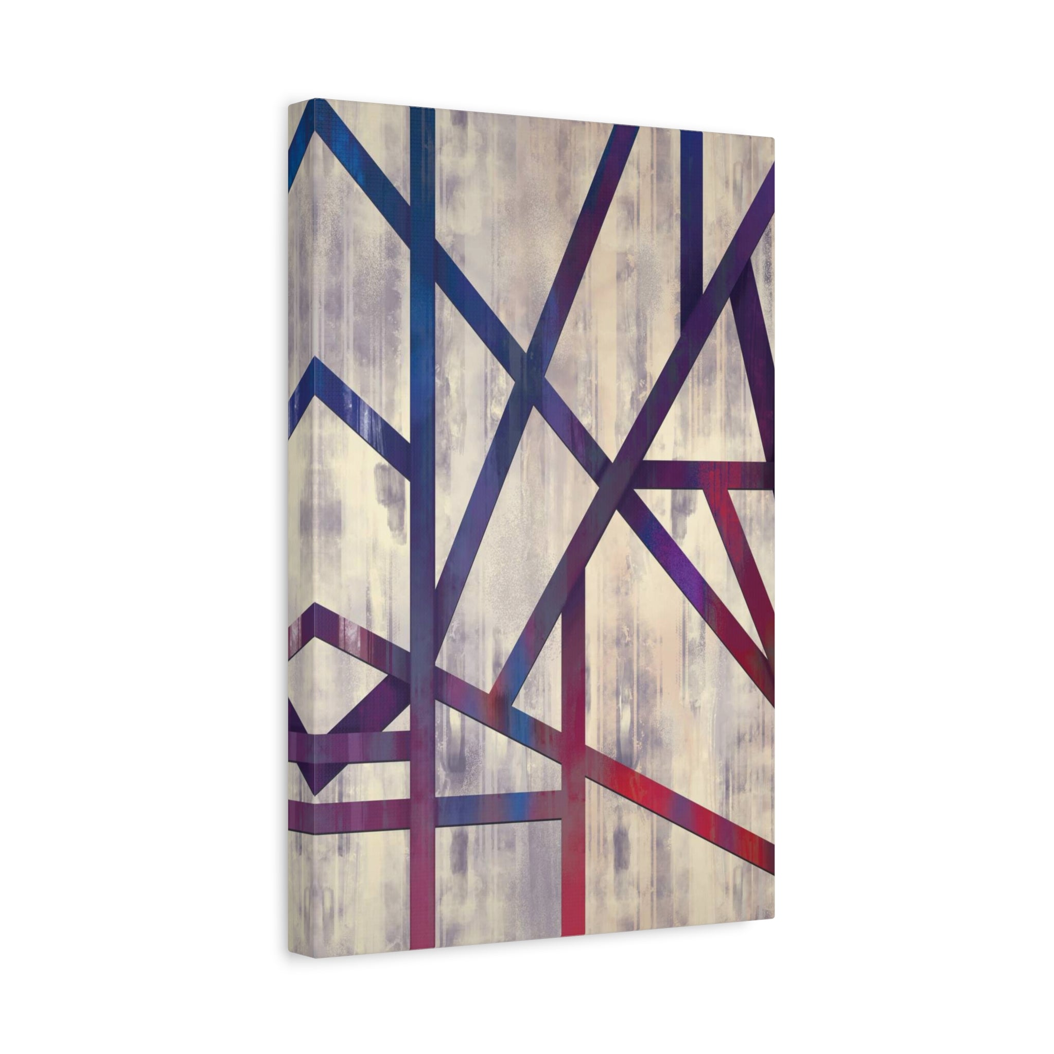 Abstract Geometric Matte Canvas Art – Stretched Wall Decor 