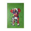 Colorful Pop Art Puppy Canvas Print — Stretched Matte Wall Art 