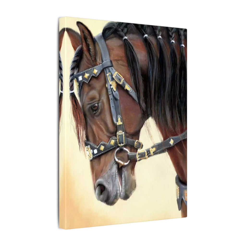 Horse Portrait Canvas Print — Elegant Bridle Art for Home & Stable Decor