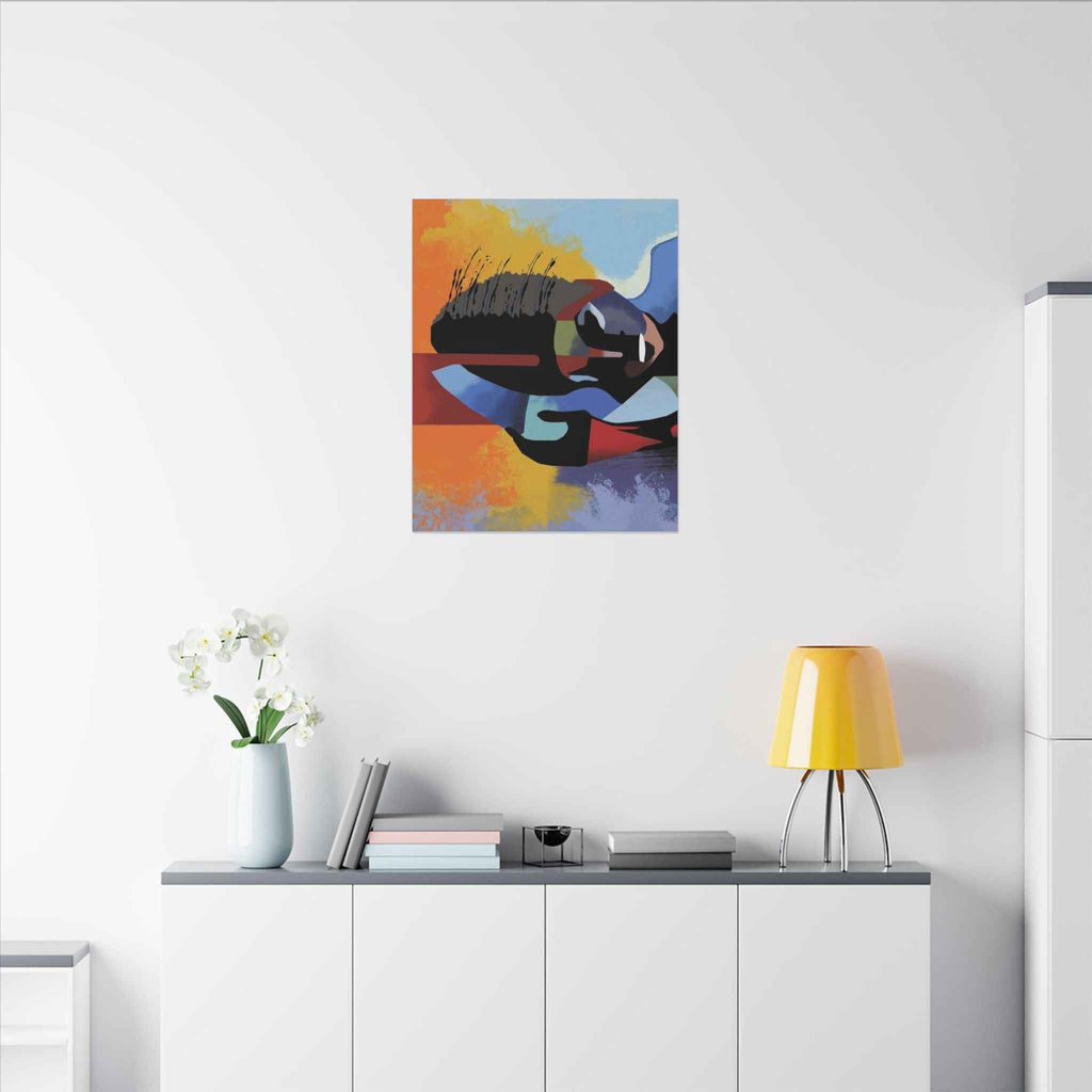 Abstract Guitar Art Canvas - Colorful Modern Music Wall Decor for Your Space - TheKaraHan