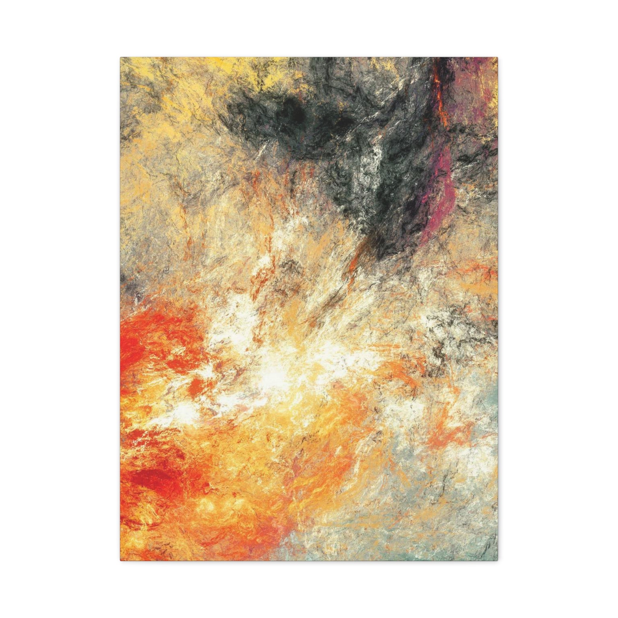Abstract Firestorm Matte Canvas Print — Stretched Wall Art 