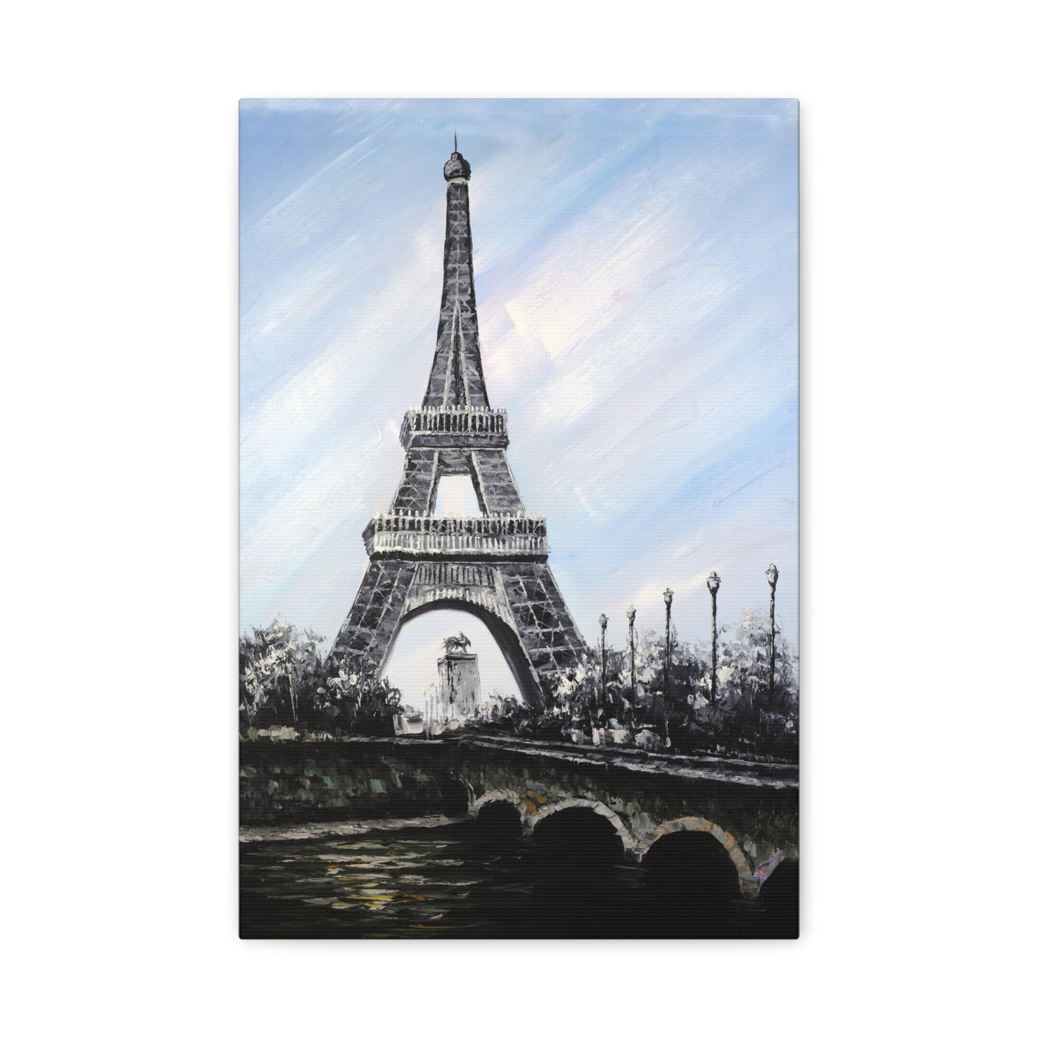 Eiffel Tower Matte Canvas Print — Stretched Wall Art (1.25" Depth) 