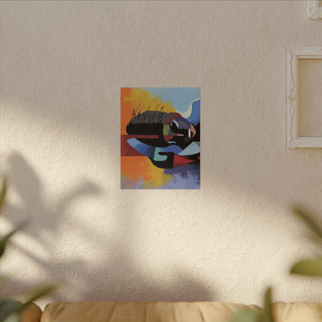 Abstract Guitar Art Canvas - Colorful Modern Music Wall Decor for Your Space - TheKaraHan