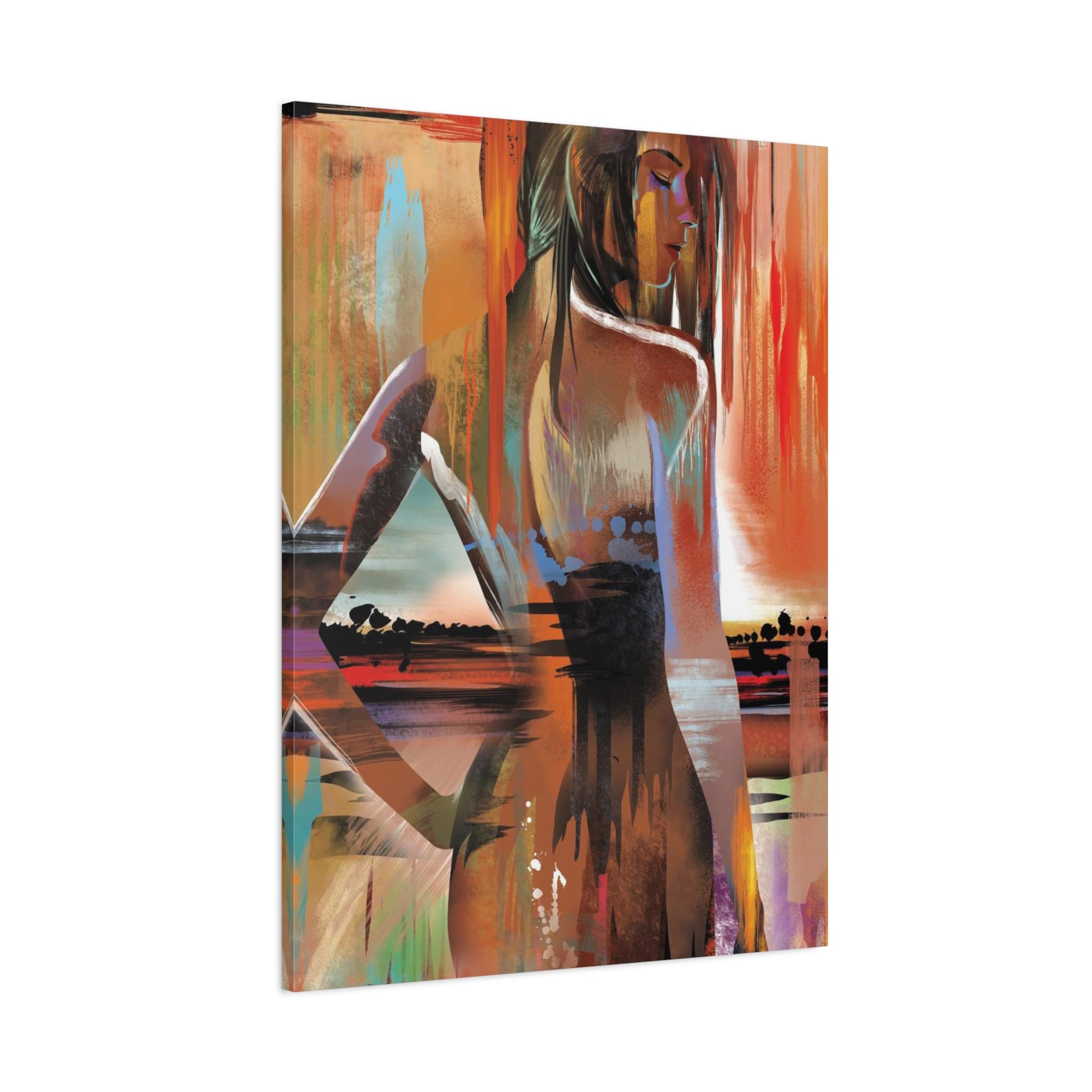 Abstract Woman Portrait Matte Canvas - Stretched 1.25" 