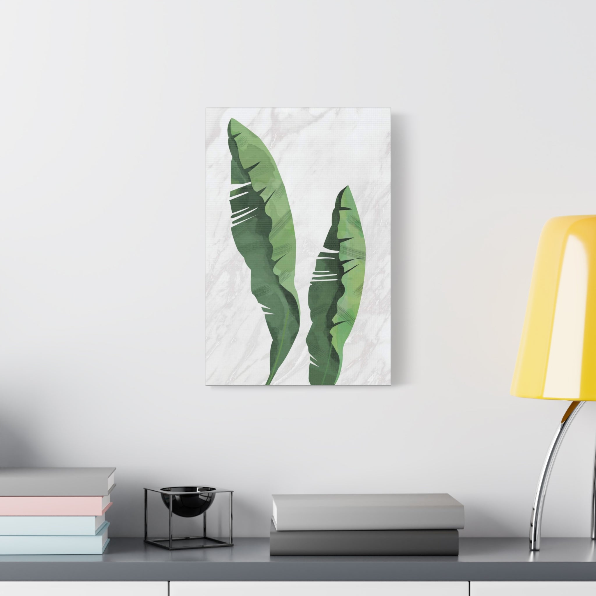 Banana Leaf Botanical Canvas Wall Art - Matte Stretched 1.25"
