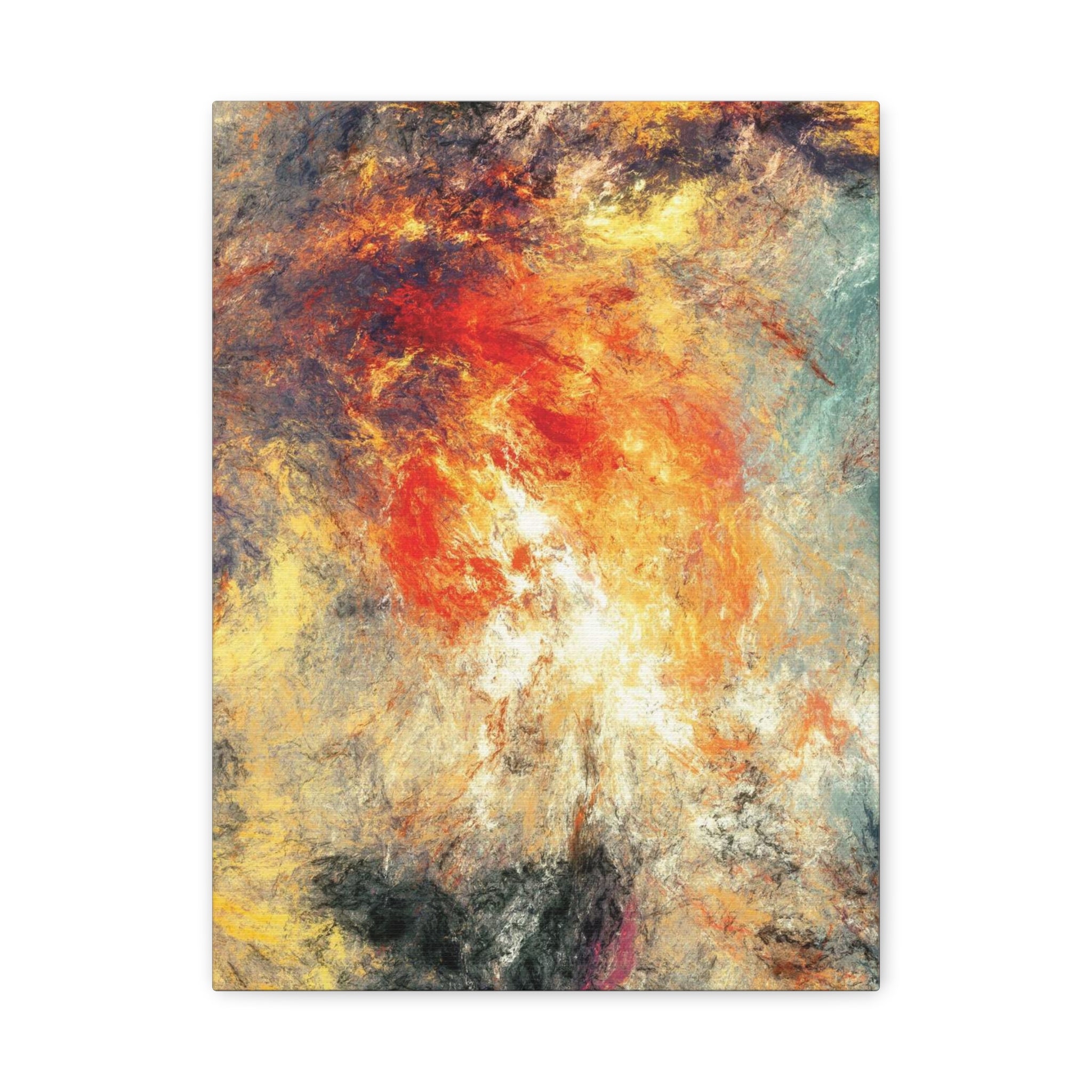Abstract Firestorm Matte Canvas Print — Stretched 1.25" Wall Art 