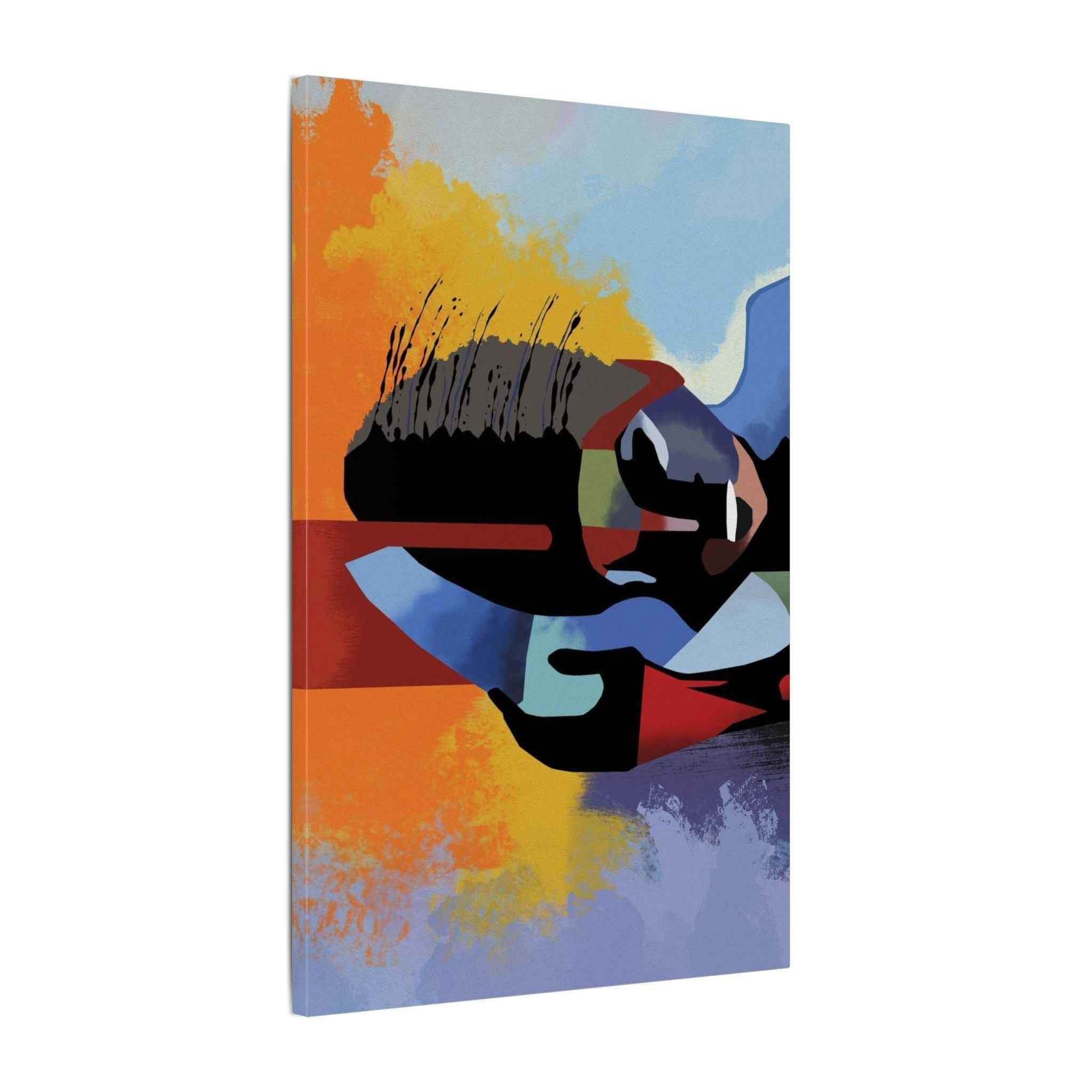 Abstract Guitar Art Canvas - Colorful Modern Music Wall Decor for Your Space - TheKaraHan