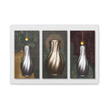 Modern Abstract Vase Triptych Canvas Wall Art – Luxury Geometric Wall Decor
