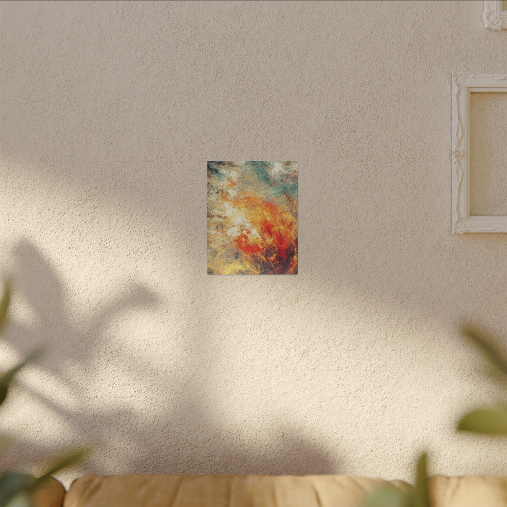 Abstract Nebula Canvas Wall Art — Colorful Modern Stretched Matte Print