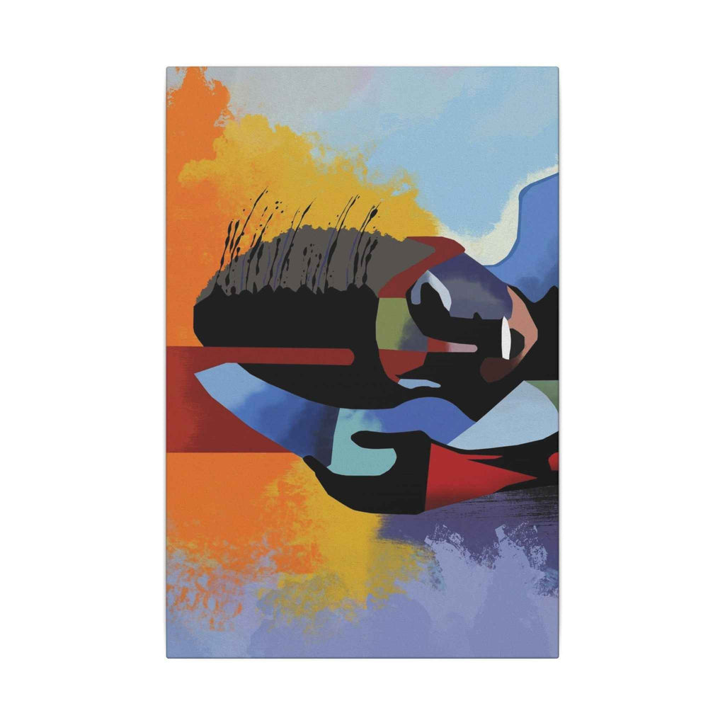 Abstract Guitar Art Canvas - Colorful Modern Music Wall Decor for Your Space - TheKaraHan